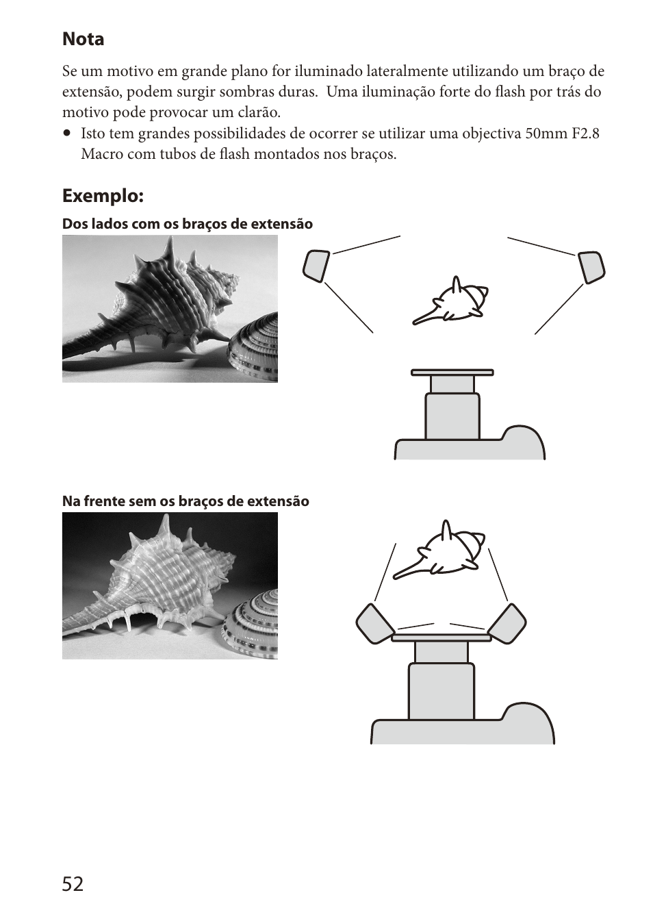 Nota, Exemplo | Sony HVL-MT24AM User Manual | Page 112 / 295