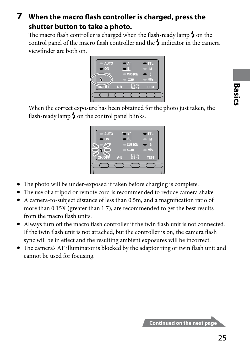 Basics | Sony HVL-MT24AM User Manual | Page 25 / 295
