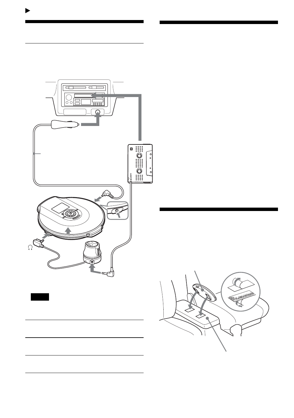 Using in a car, Installing in a car, Where to place your cd player | Mounting your cd player | Sony D-NE506CK User Manual | Page 28 / 40