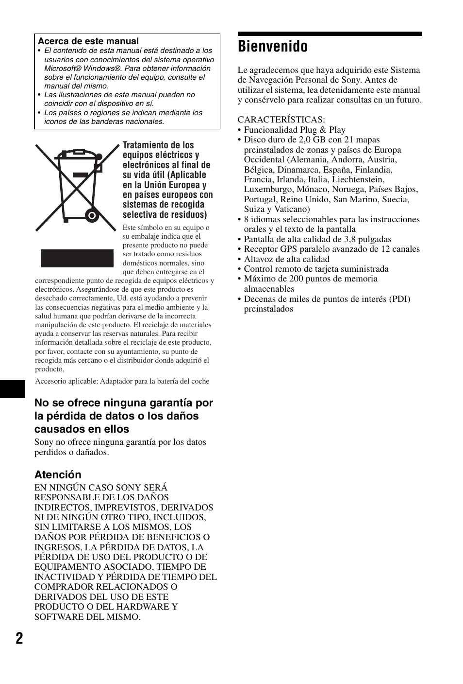 Bienvenido | Sony NVX-P1 User Manual | Page 130 / 204