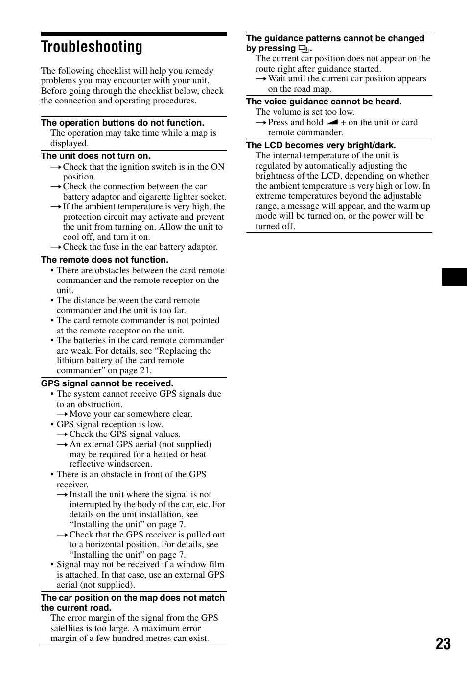 Troubleshooting, 23 troubleshooting | Sony NVX-P1 User Manual | Page 23 / 204