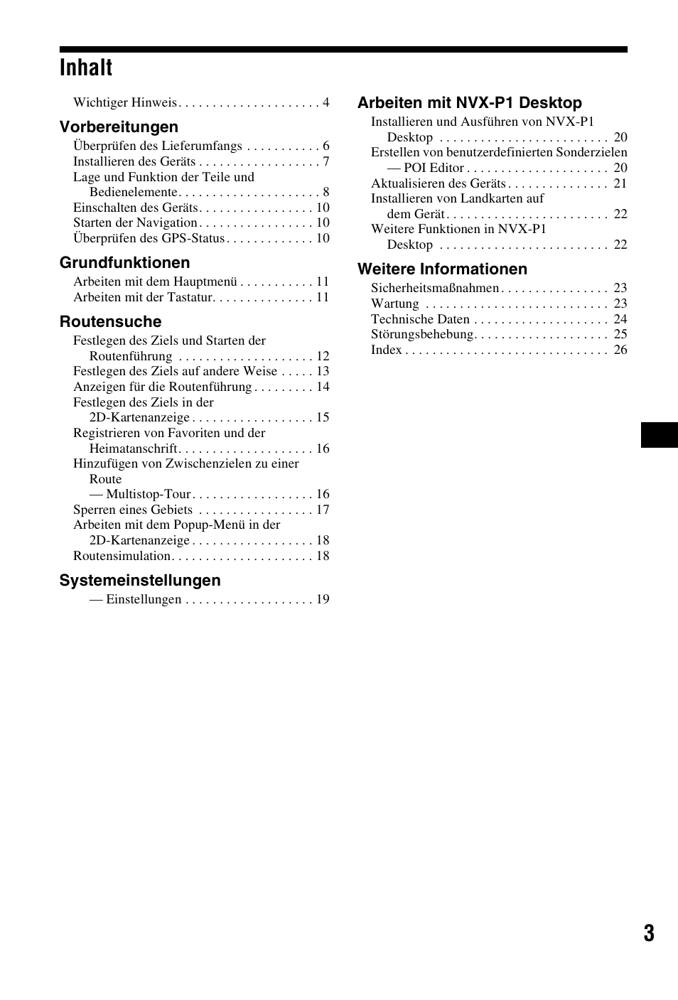 3inhalt | Sony NVX-P1 User Manual | Page 27 / 204