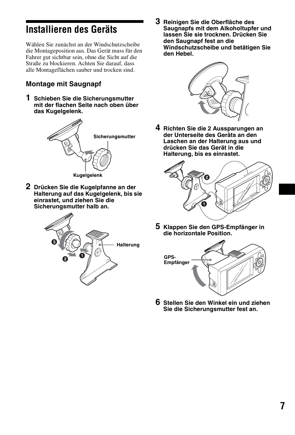 Installieren des geräts, 7installieren des geräts | Sony NVX-P1 User Manual | Page 31 / 204