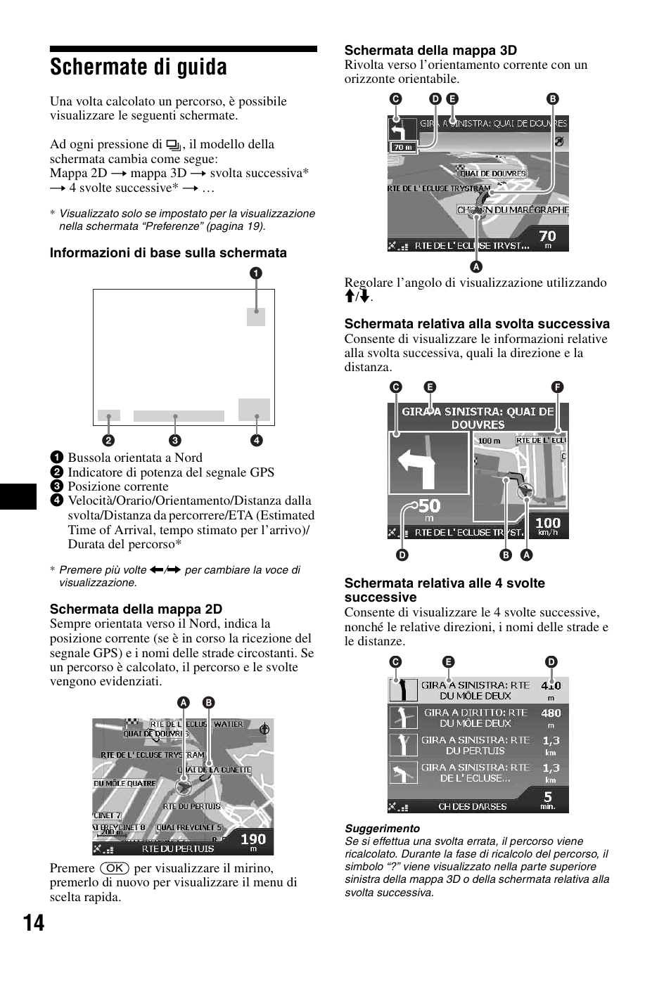 Schermate di guida, 14 schermate di guida | Sony NVX-P1 User Manual | Page 90 / 204