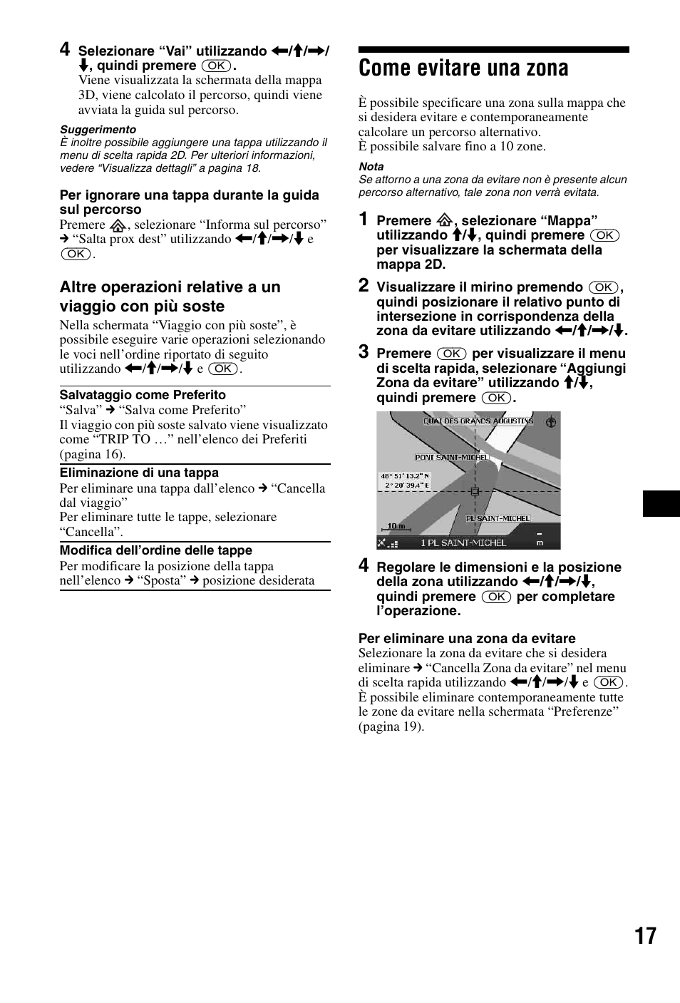 Come evitare una zona | Sony NVX-P1 User Manual | Page 93 / 204