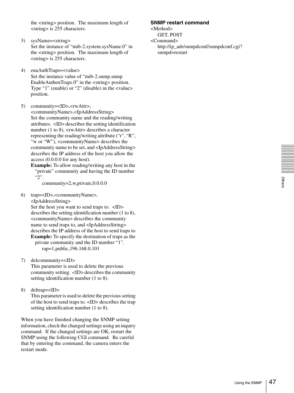 Sony SNC-CS3N User Manual | Page 47 / 52