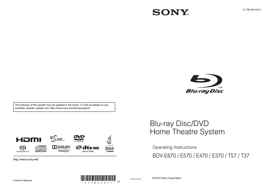Sony 4-178-243-1 User Manual | 79 pages