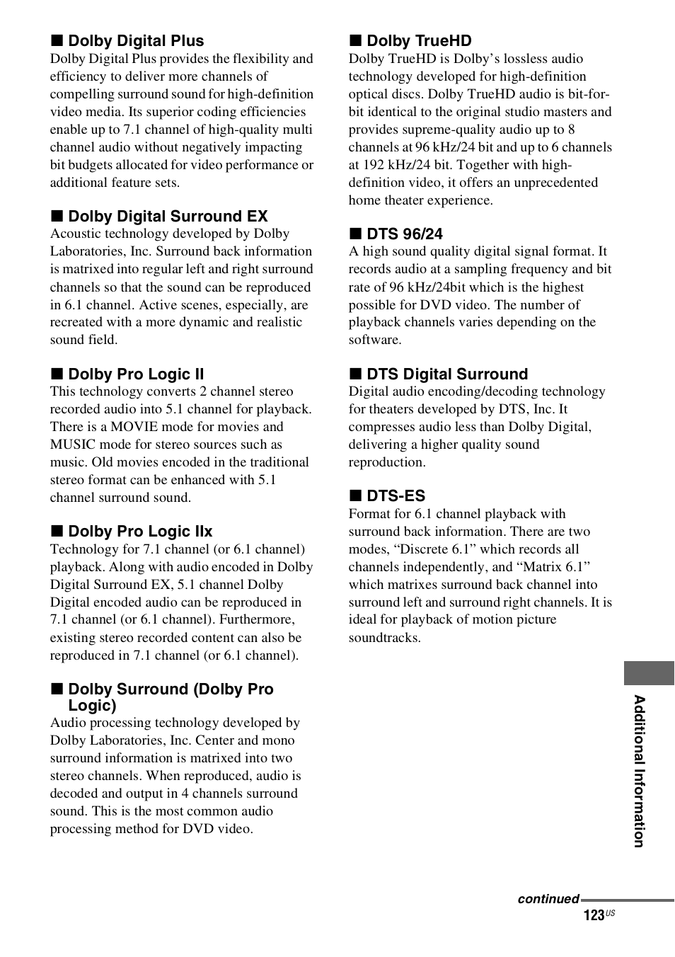 Sony STR-DN1000 User Manual | Page 123 / 136