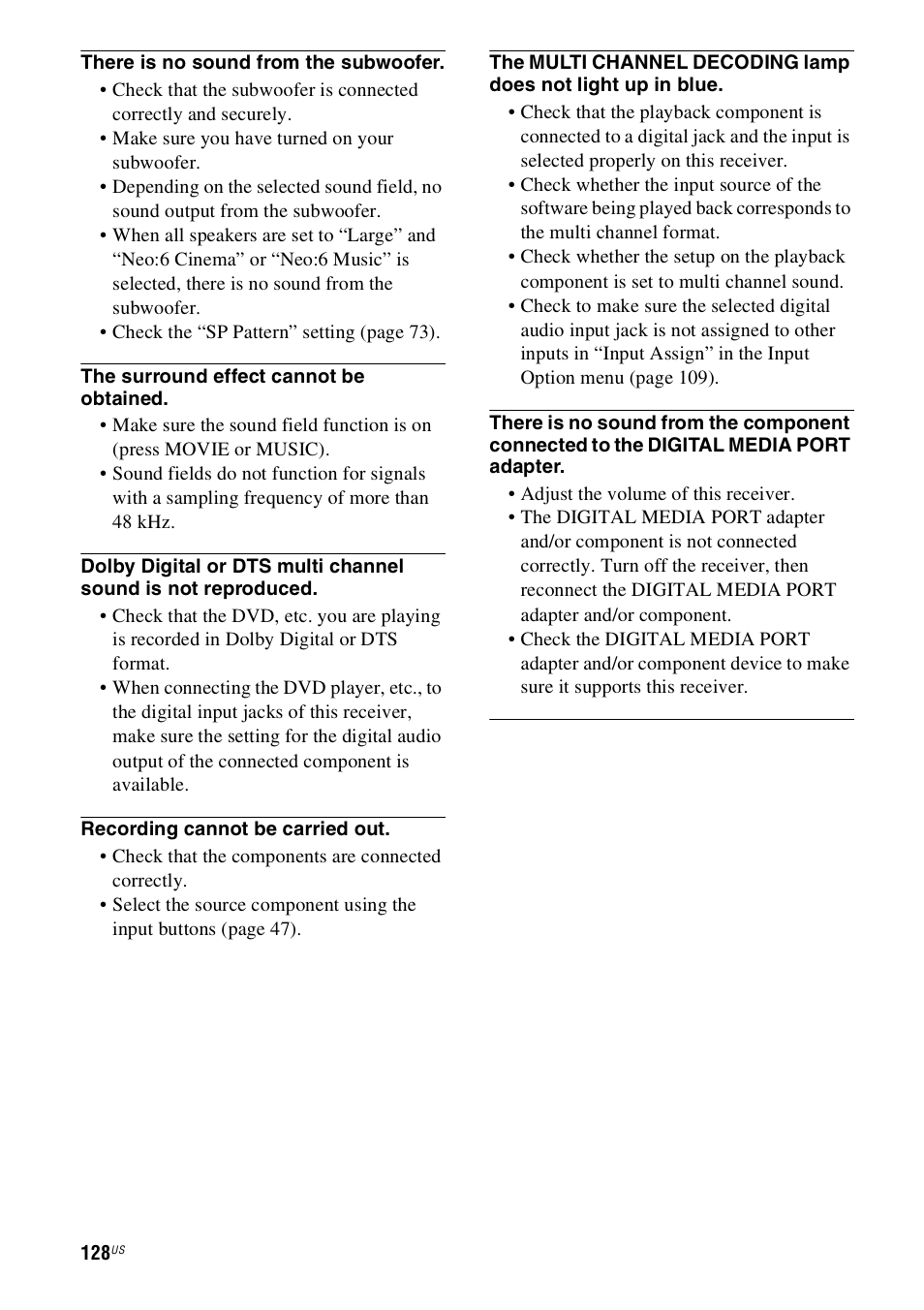 Sony STR-DN1000 User Manual | Page 128 / 136