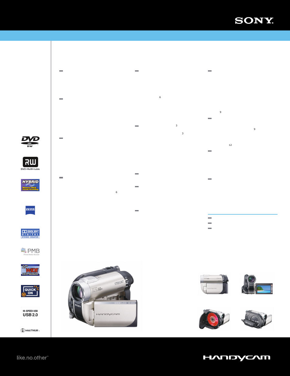 Sony DCR-DVD650 User Manual | 2 pages