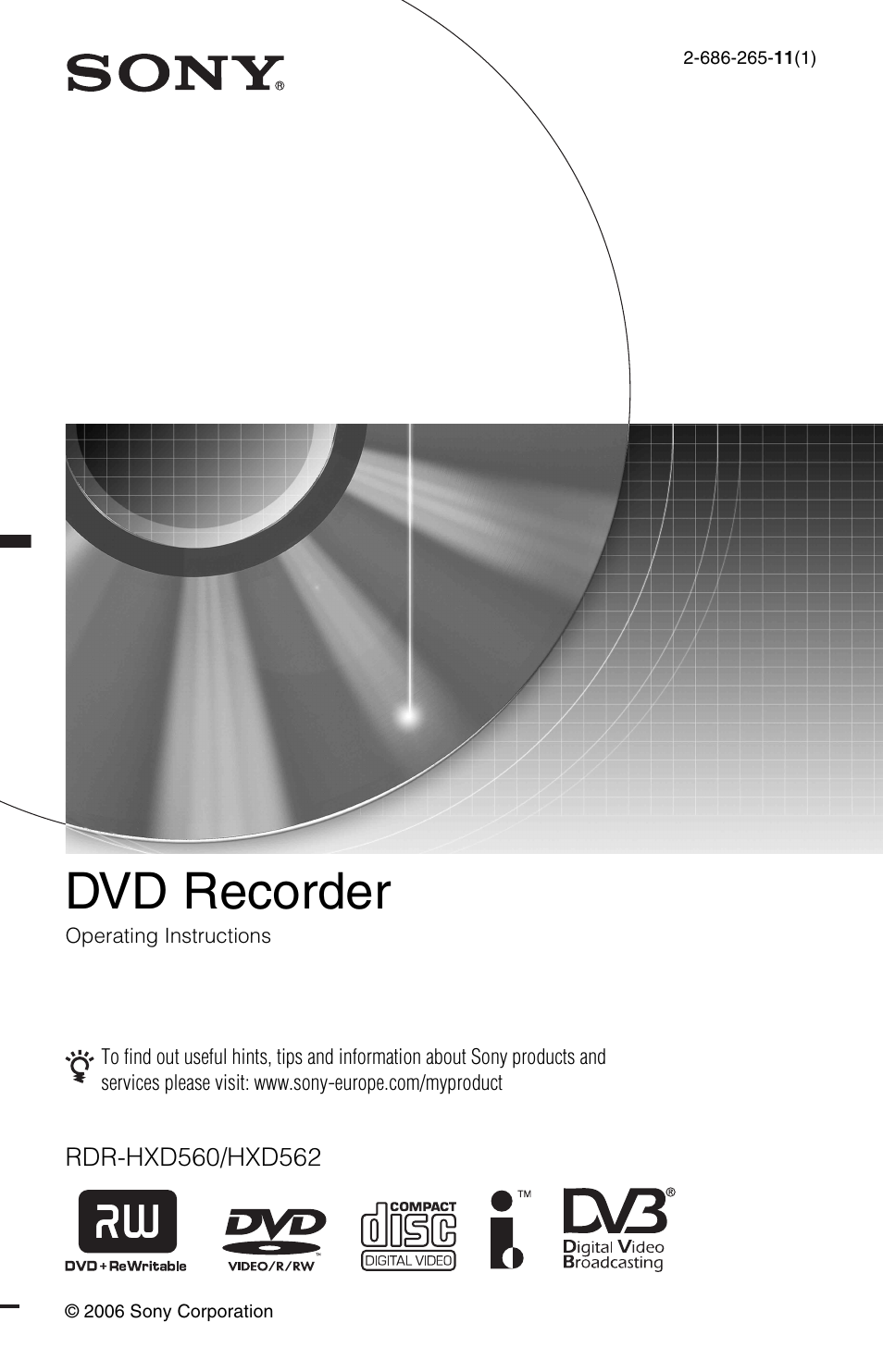 Sony RDR-HXD562 User Manual | 120 pages