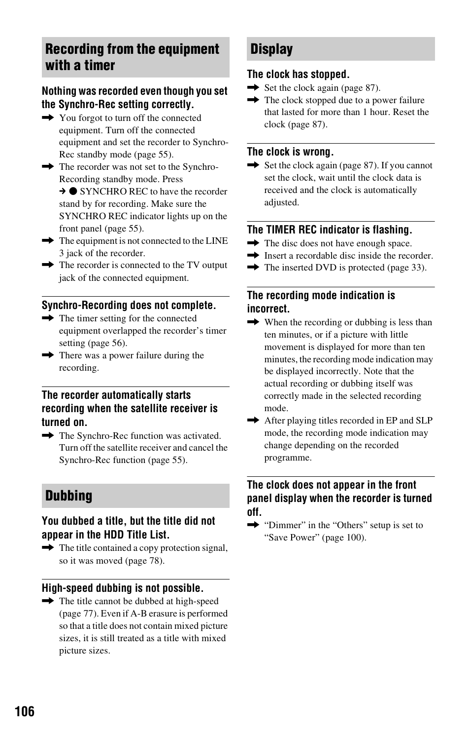 Sony RDR-HXD562 User Manual | Page 106 / 120