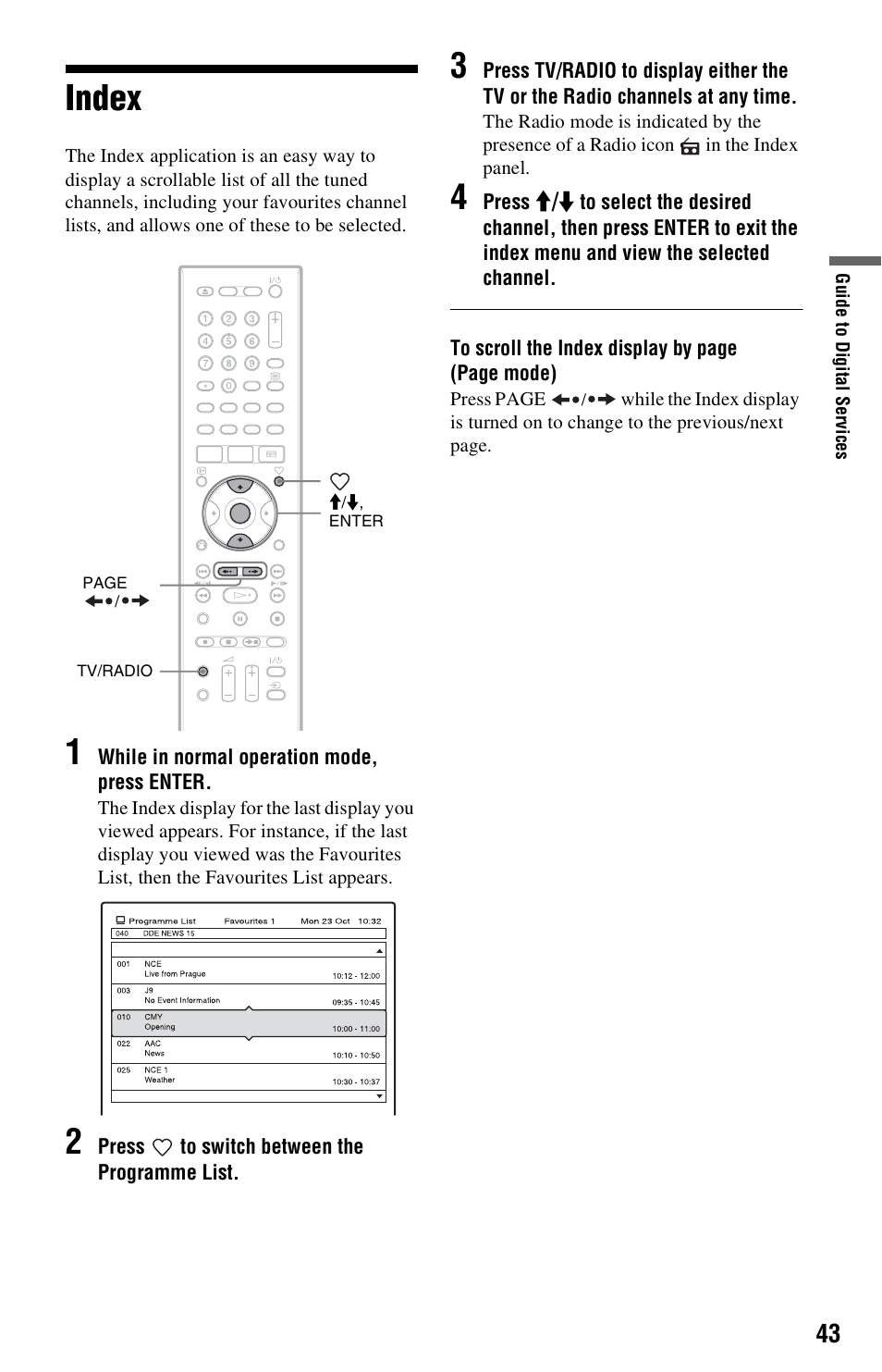 Index | Sony RDR-HXD562 User Manual | Page 43 / 120