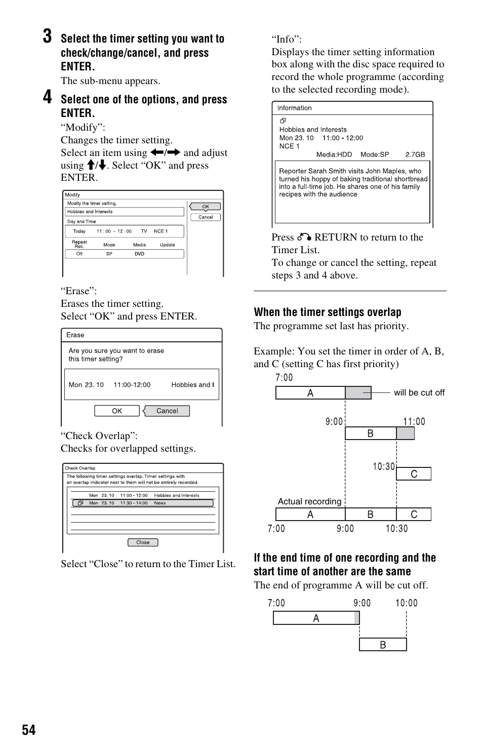 Sony RDR-HXD562 User Manual | Page 54 / 120