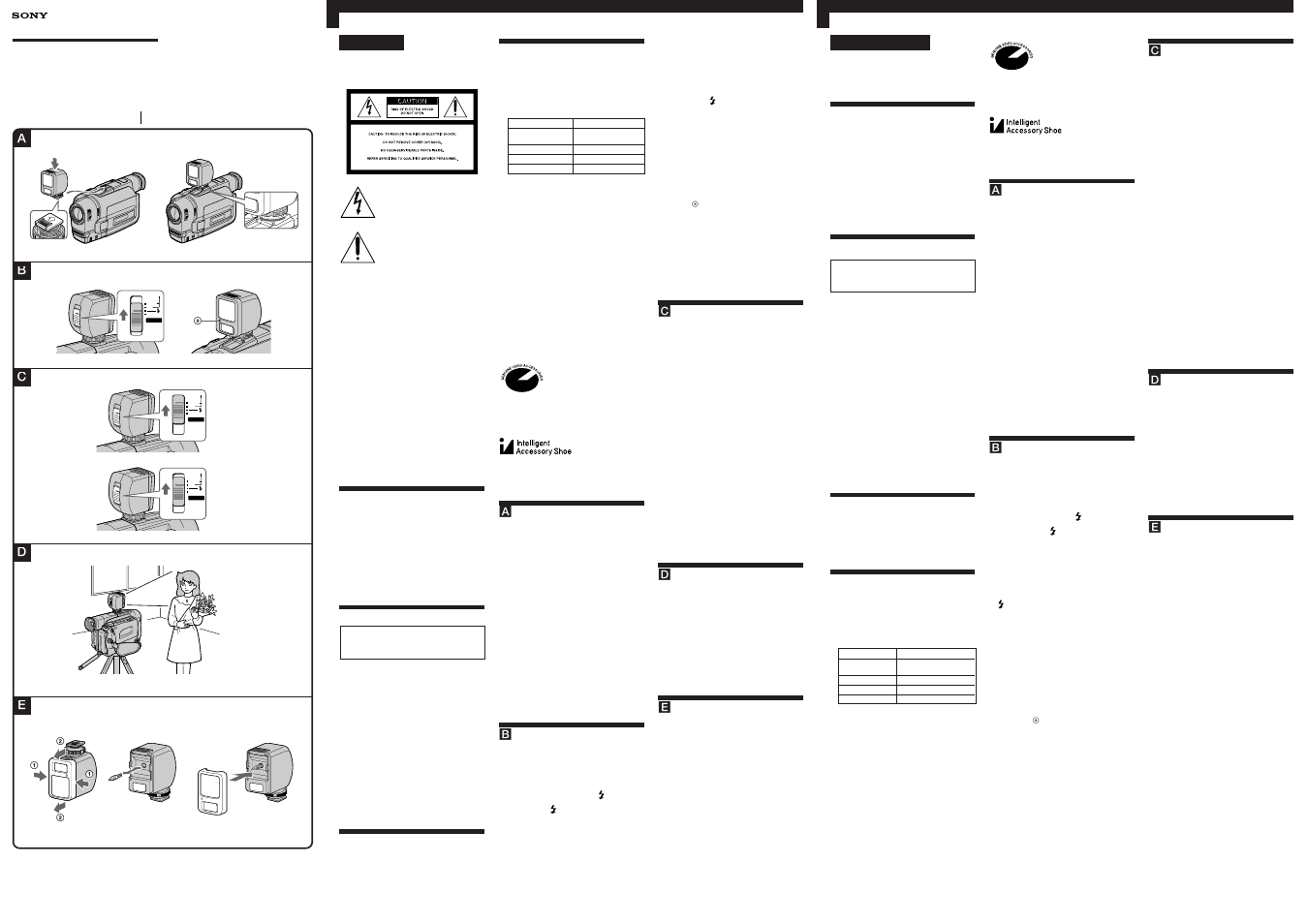 Sony HVL-FDH2 User Manual | 2 pages