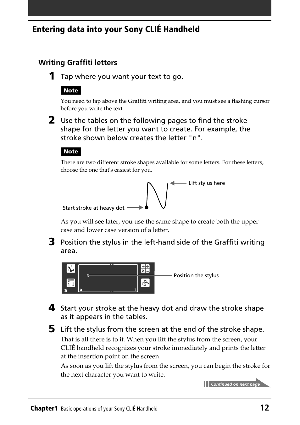 12 entering data into your sony clié handheld | Sony PEG-T415 User Manual | Page 12 / 223