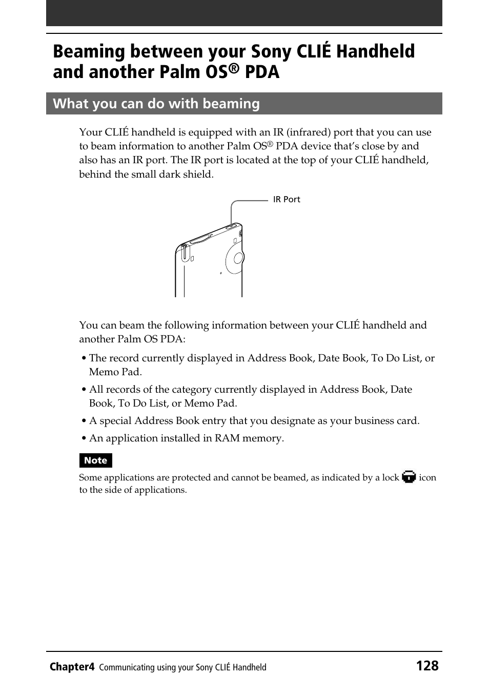 What you can do with beaming | Sony PEG-T415 User Manual | Page 128 / 223