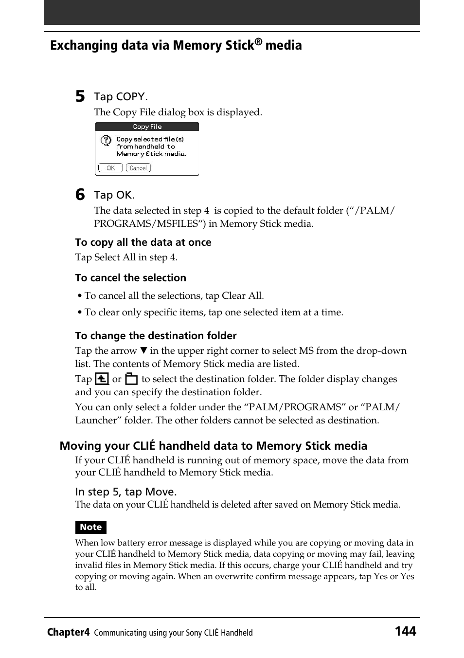 Media | Sony PEG-T415 User Manual | Page 144 / 223