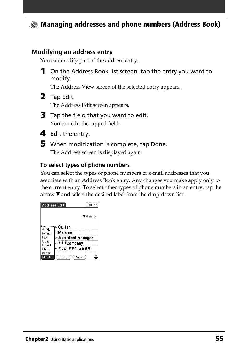 Sony PEG-T415 User Manual | Page 55 / 223