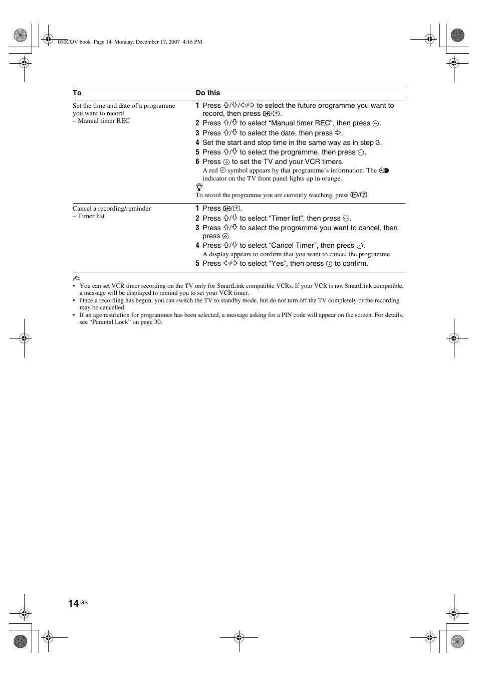 Sony Bravia KDL-26B40xx User Manual | Page 14 / 33