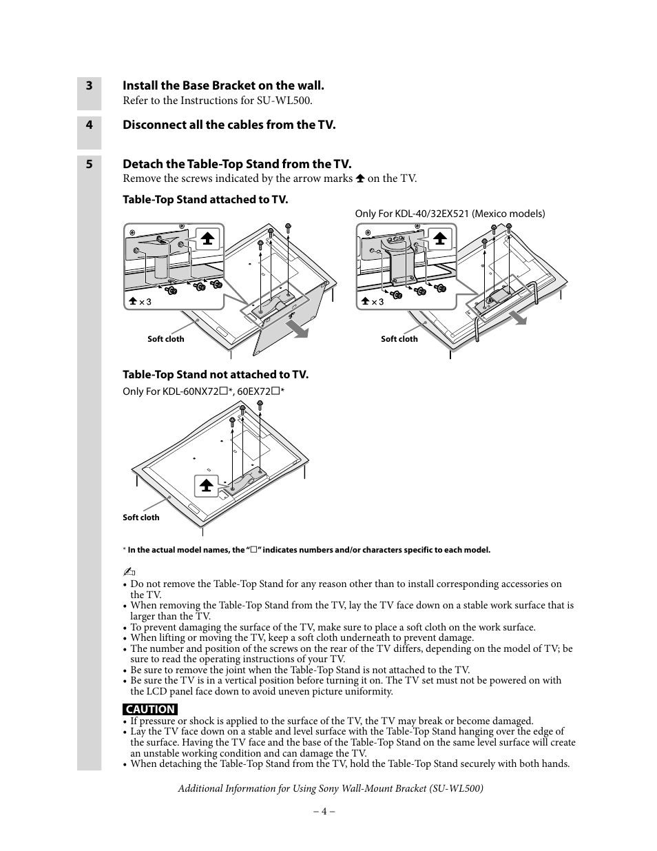 Sony SU-WL500 User Manual | Page 4 / 7