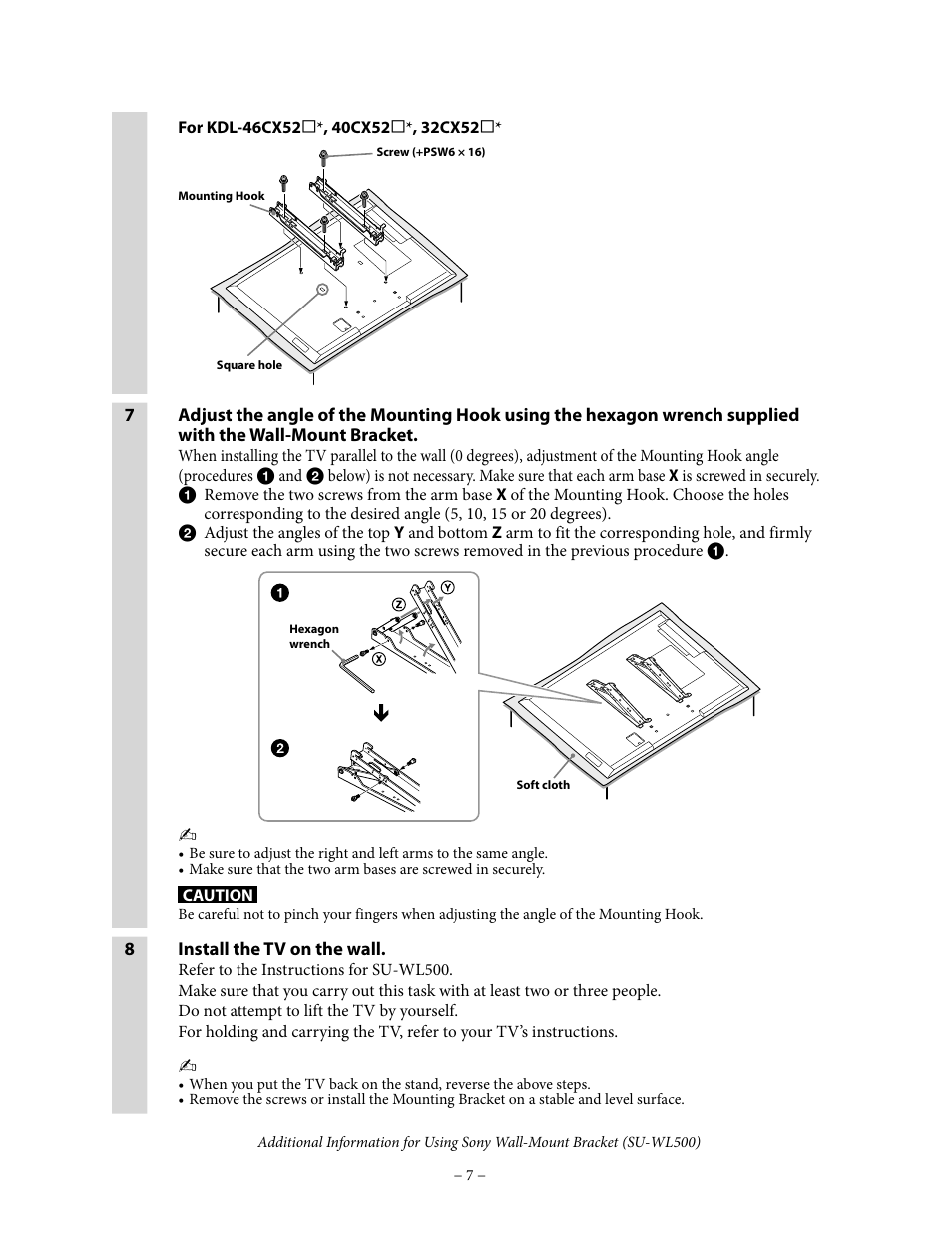 Sony SU-WL500 User Manual | Page 7 / 7