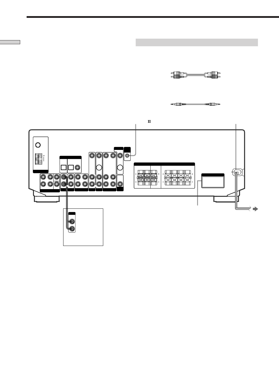 Other hookups, Required cords, Hooking up the components | Audio cords (not supplied), Ac power cord, Black, Black to a wall outlet, Control a1 ac outlet | Sony STR-SE501 User Manual | Page 10 / 170