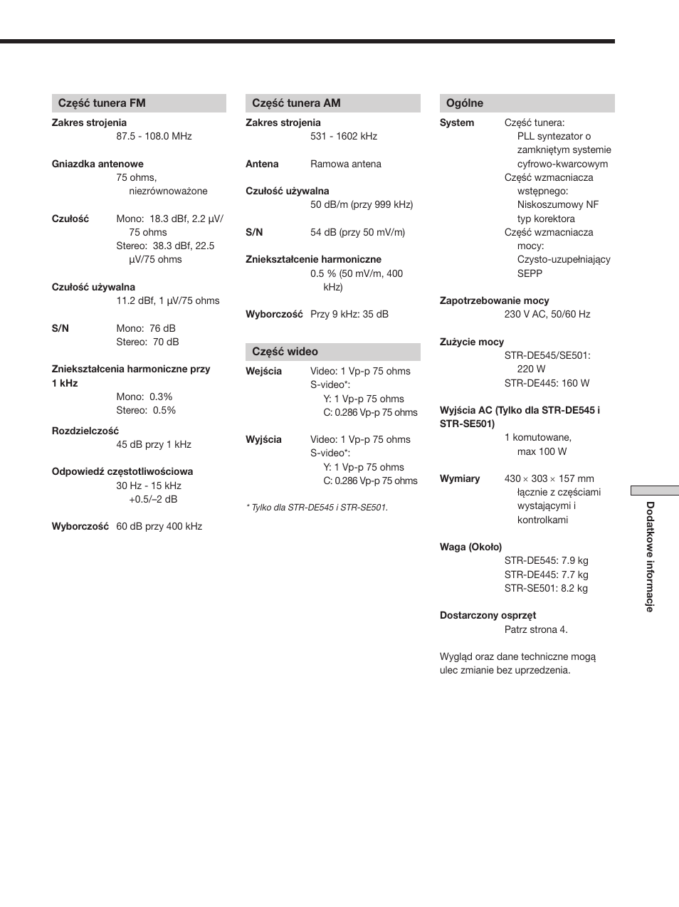 Sony STR-SE501 User Manual | Page 163 / 170