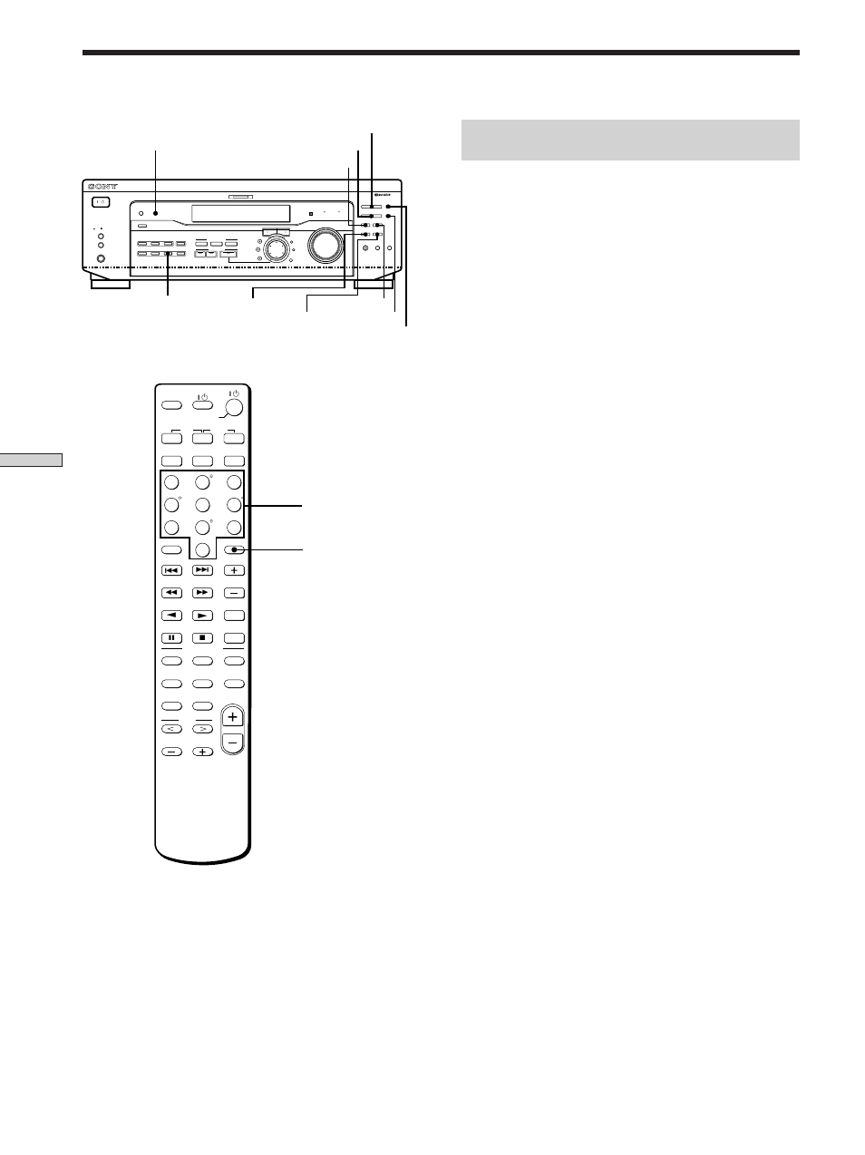 Receiving br oadcasts, Str-de445 only, Numeric buttons | D.tuning | Sony STR-SE501 User Manual | Page 38 / 170