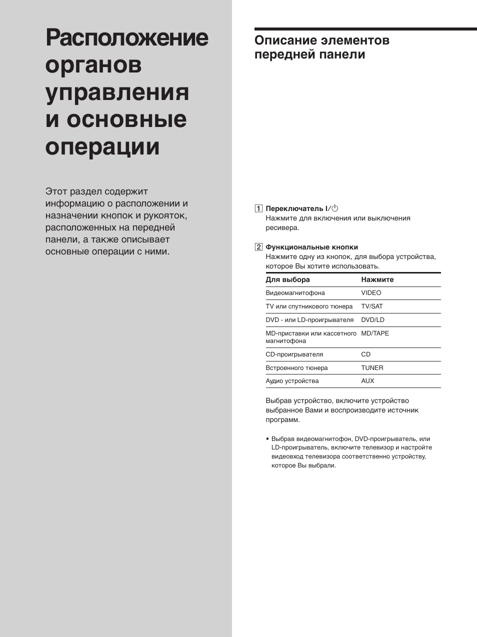 Описание элементов передней панели | Sony STR-SE501 User Manual | Page 78 / 170
