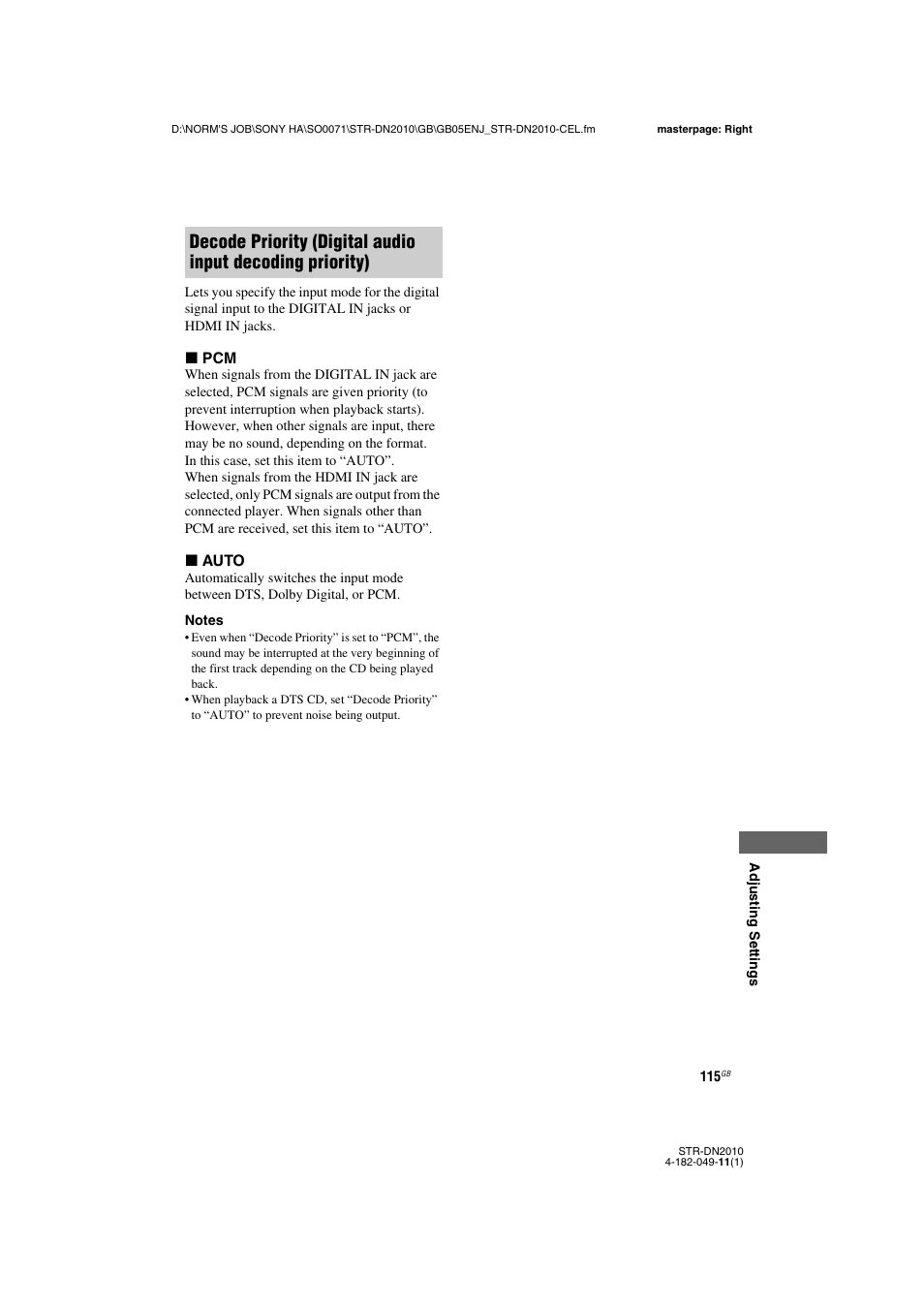 Sony STR-DN2010 User Manual | Page 115 / 152