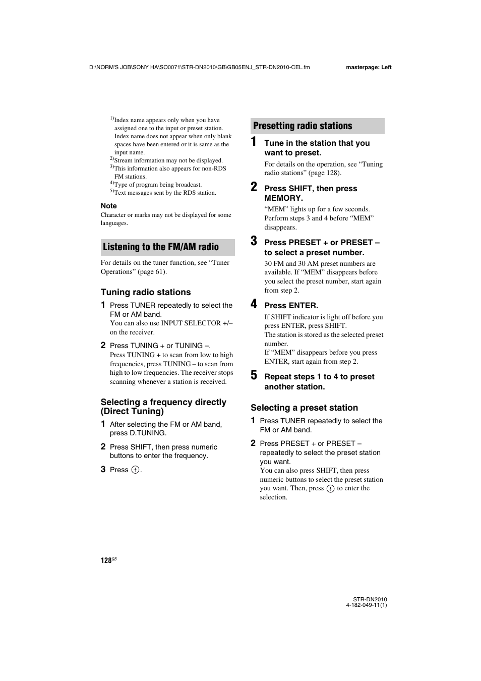 Sony STR-DN2010 User Manual | Page 128 / 152