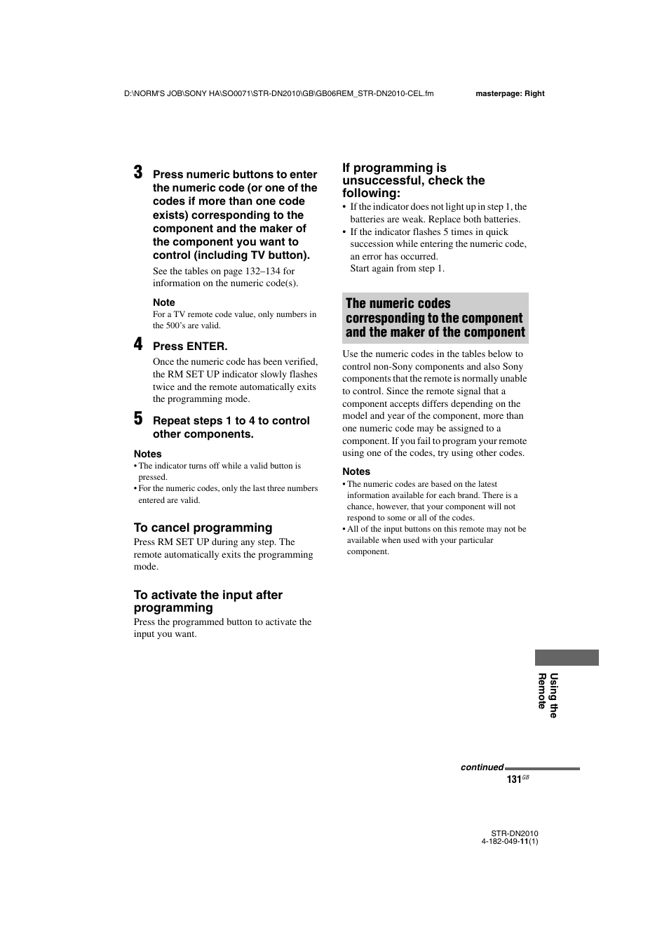 Sony STR-DN2010 User Manual | Page 131 / 152