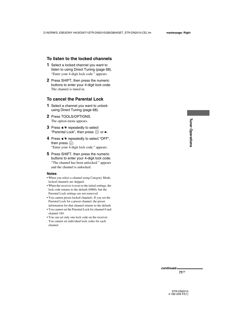 Sony STR-DN2010 User Manual | Page 71 / 152