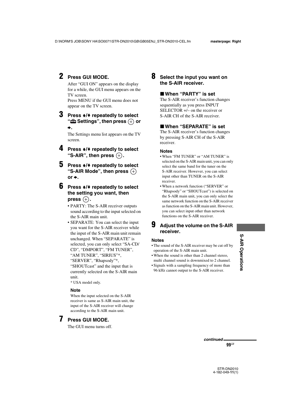 Sony STR-DN2010 User Manual | Page 99 / 152