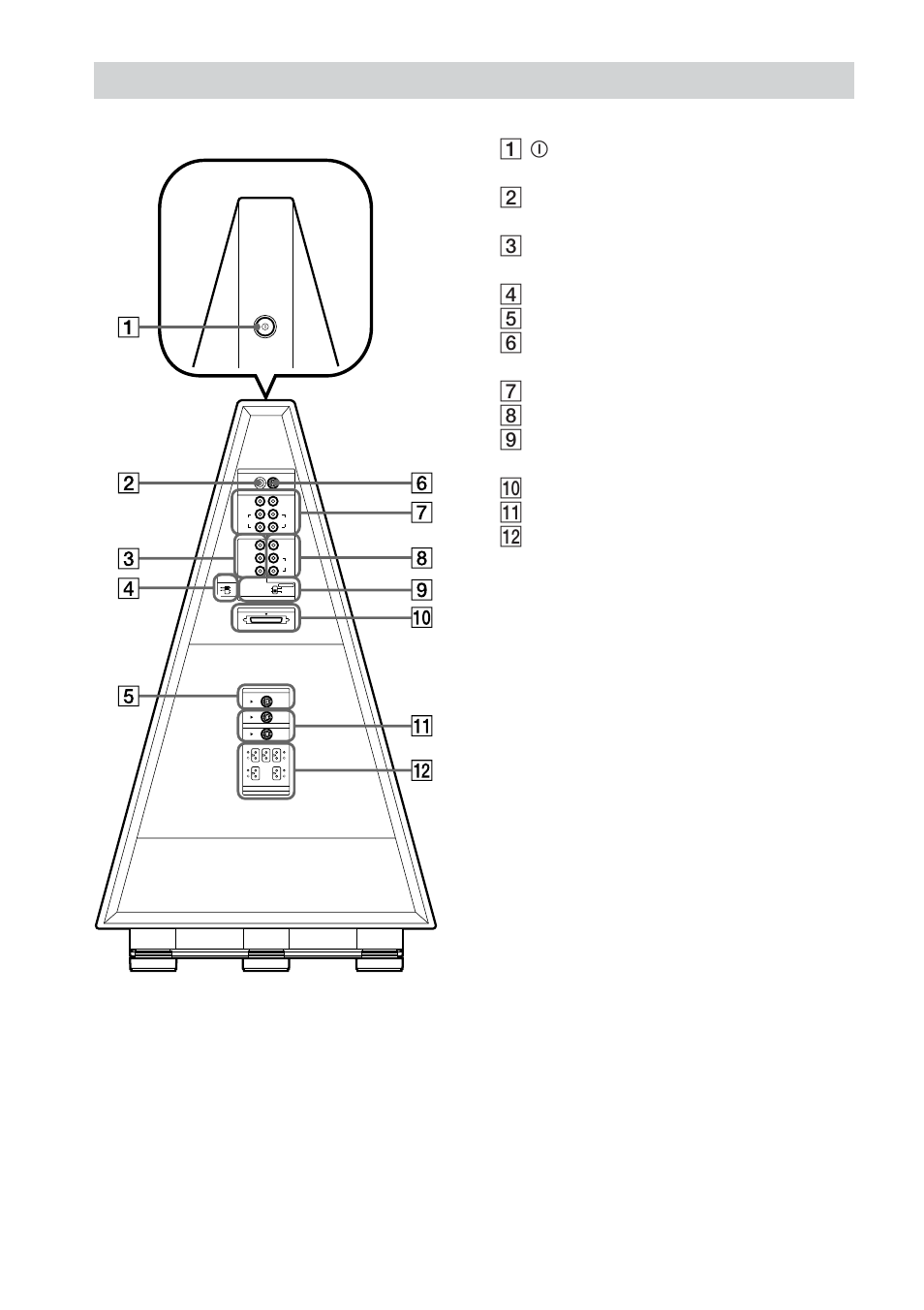 Subwoofer, Top panel | Sony DAV-DS1000 User Manual | Page 14 / 88