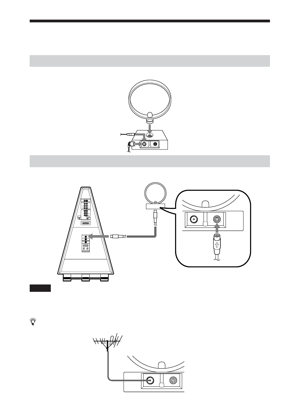 Step 2: antenna hookups, Joining the tuner, Connecting the tuner | Sony DAV-DS1000 User Manual | Page 26 / 88