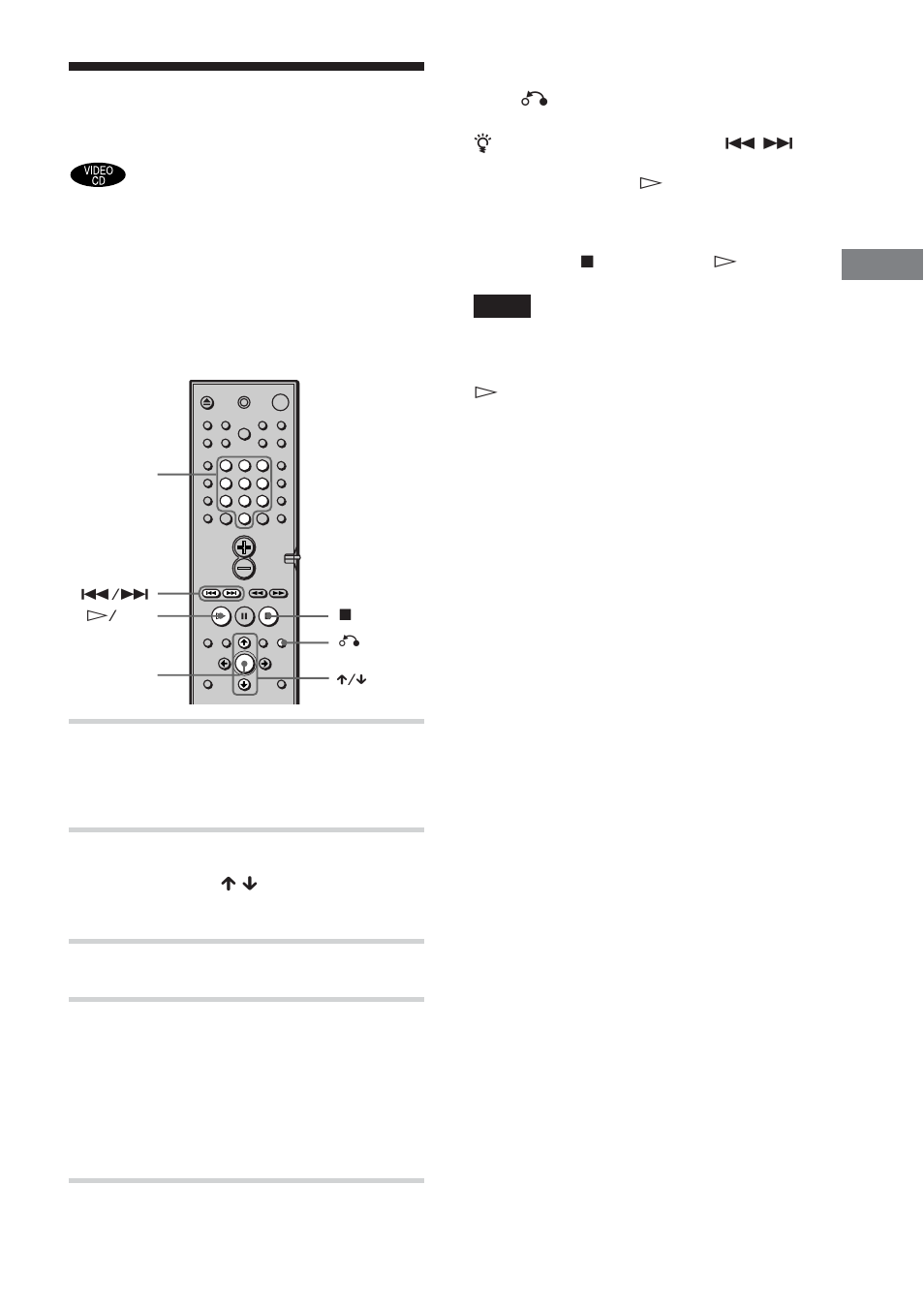 Playing video cds with pbc functions, Pla ying discs, Pbc playback) | Start playing a video cd with pbc functions, Press enter | Sony DAV-DS1000 User Manual | Page 41 / 88
