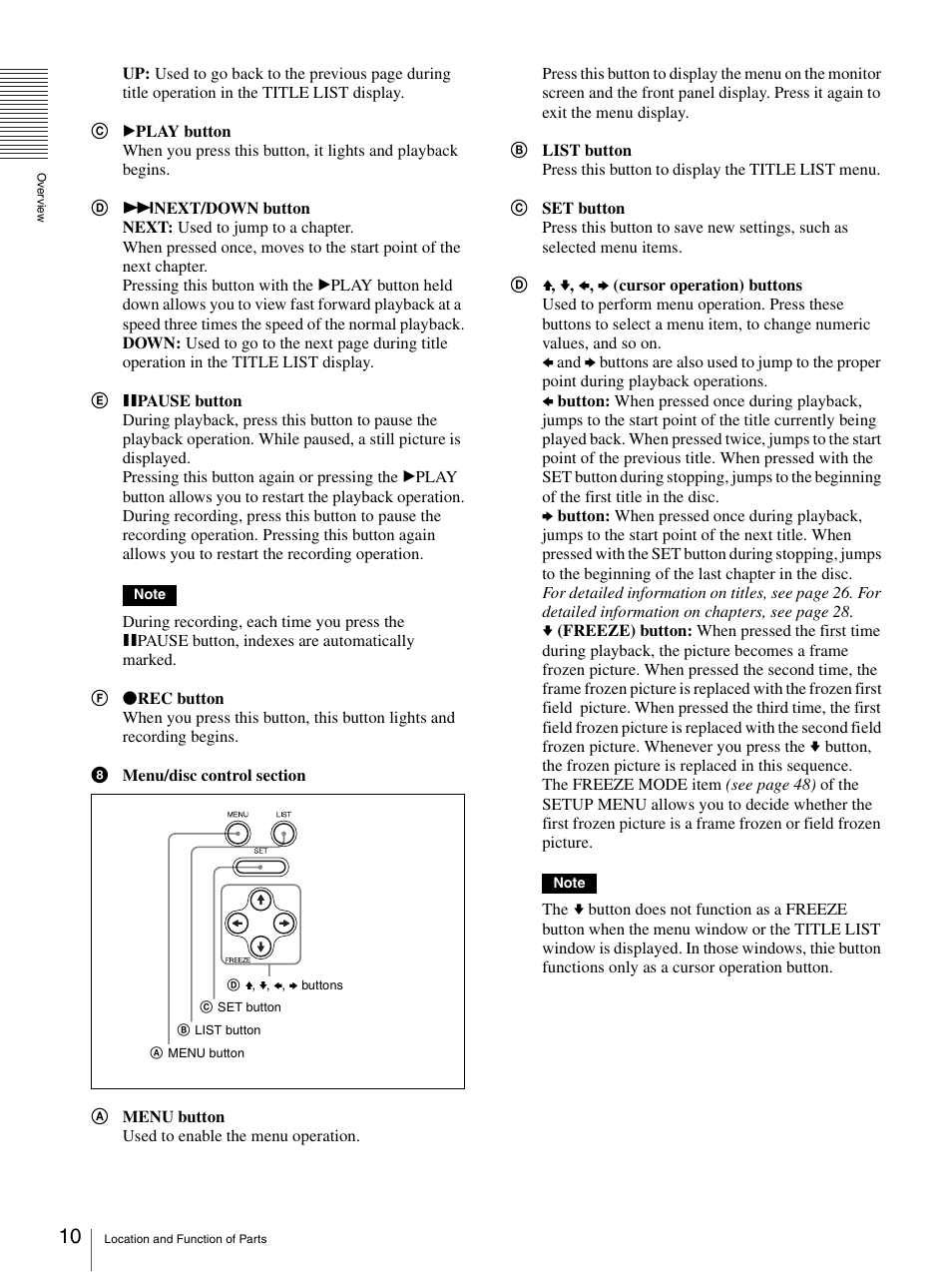 Sony DVO-1000MD User Manual | Page 10 / 62