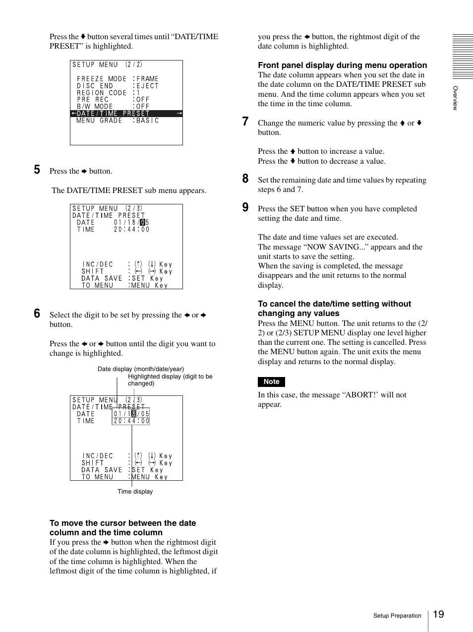 Sony DVO-1000MD User Manual | Page 19 / 62
