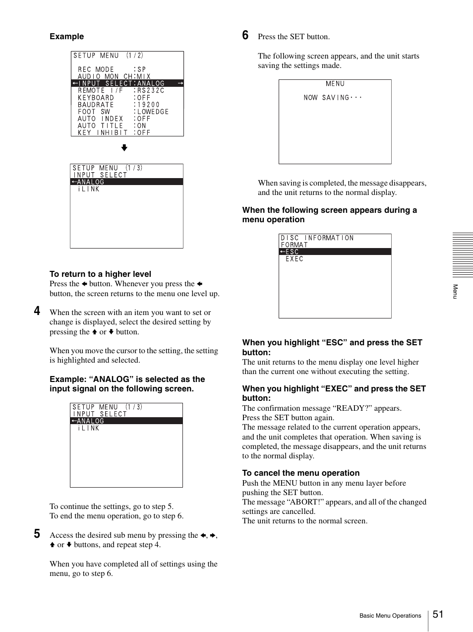 Sony DVO-1000MD User Manual | Page 51 / 62