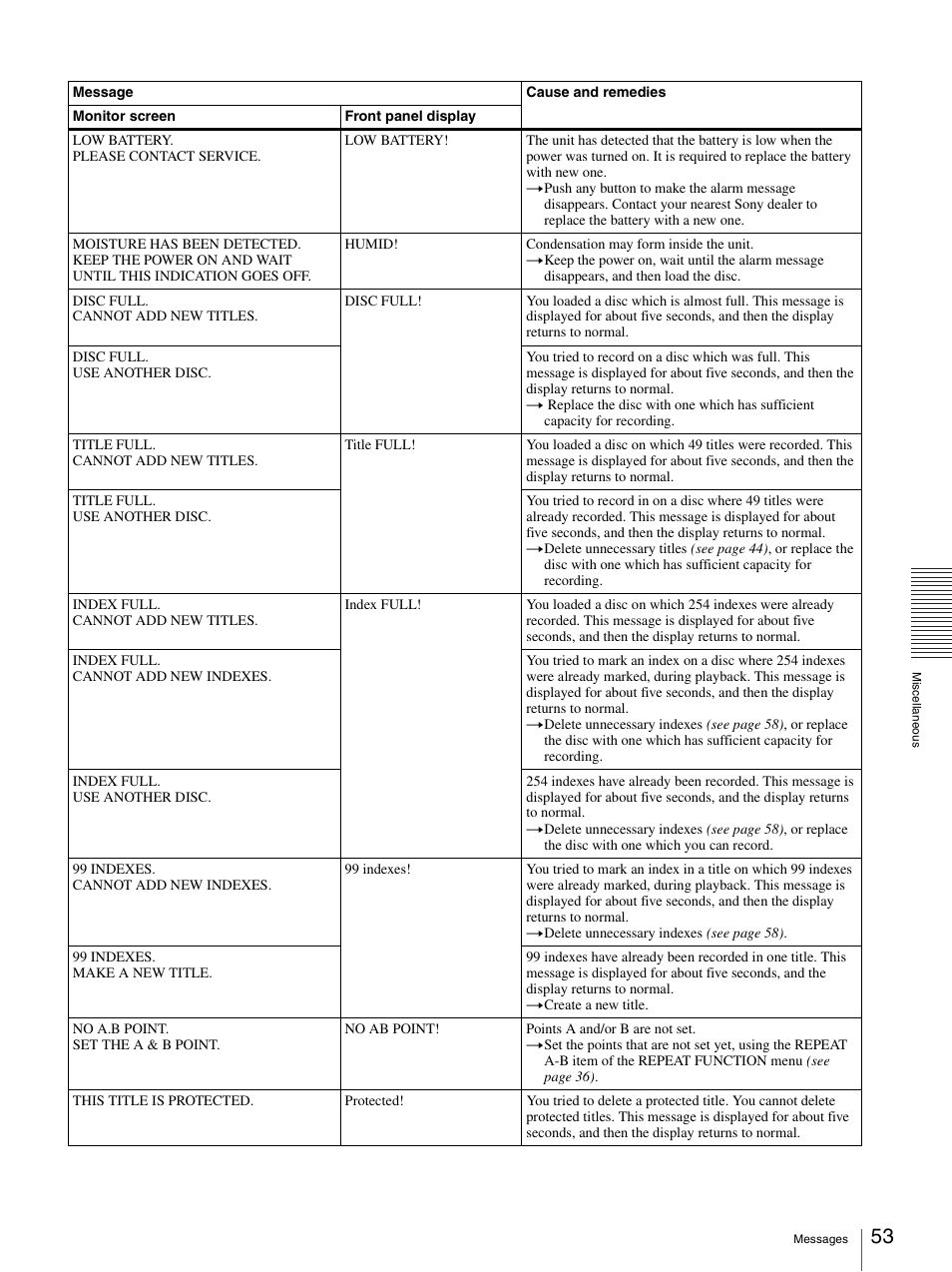 Sony DVO-1000MD User Manual | Page 53 / 62