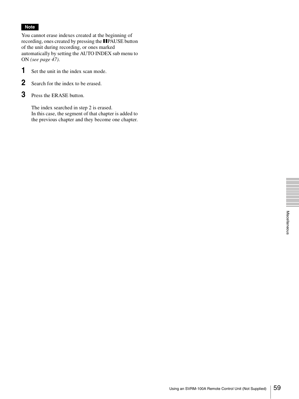 Sony DVO-1000MD User Manual | Page 59 / 62