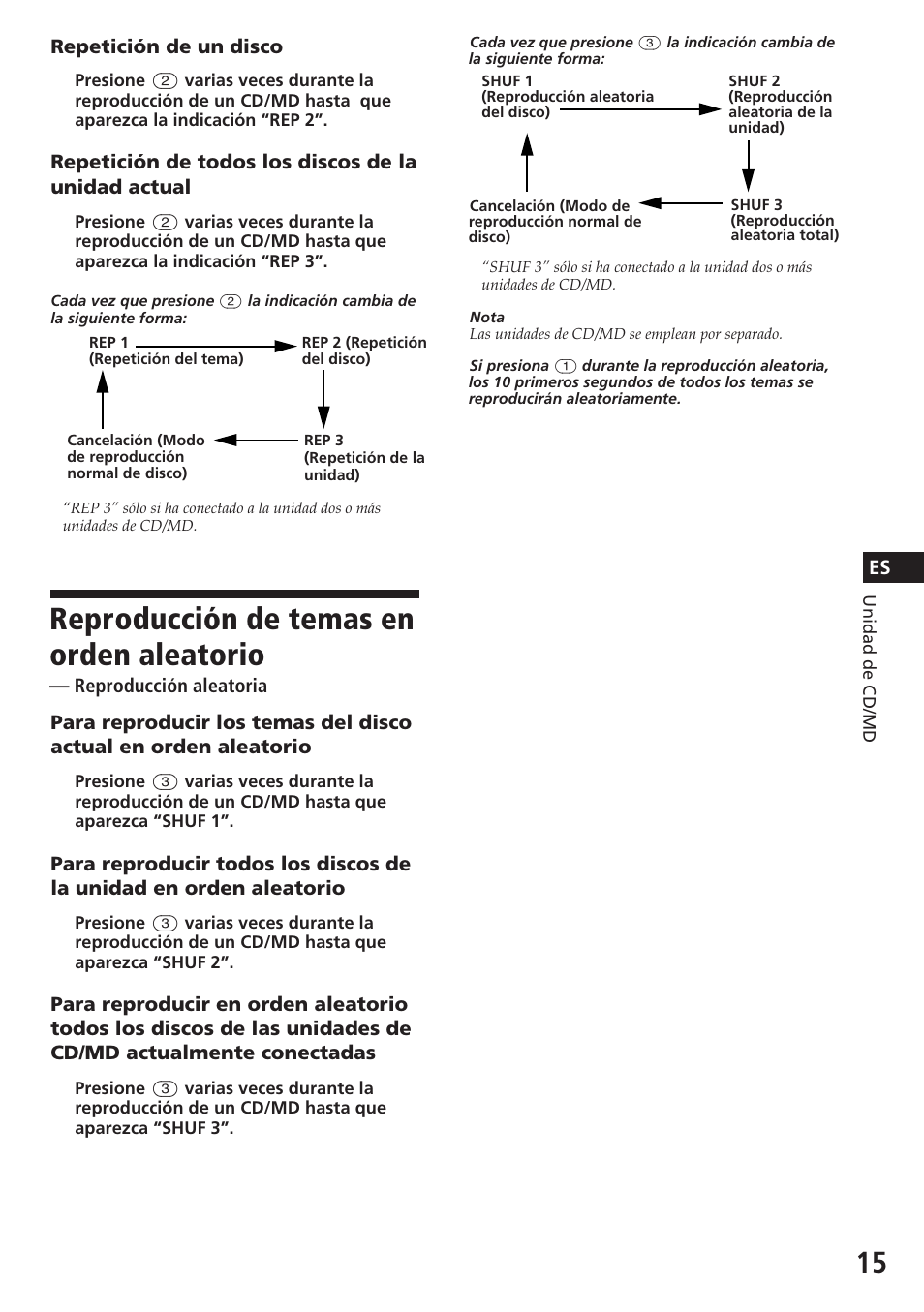 Reproducción de temas en orden aleatorio | Sony XR-C5080R User Manual | Page 35 / 84