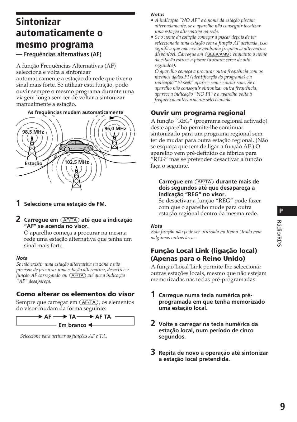 Sintonizar automaticamente o mesmo programa | Sony XR-C5080R User Manual | Page 71 / 84