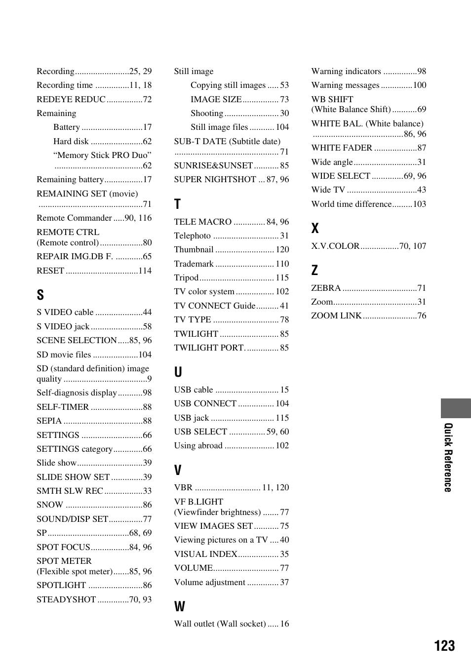 Sony 3-286-590-12(1) User Manual | Page 123 / 124