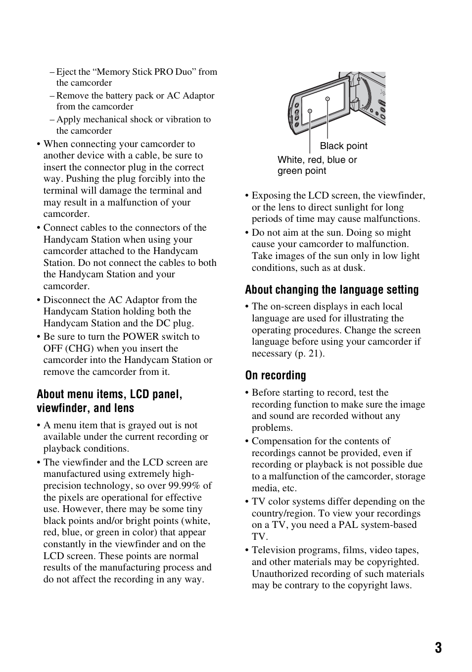Sony 3-286-590-12(1) User Manual | Page 3 / 124
