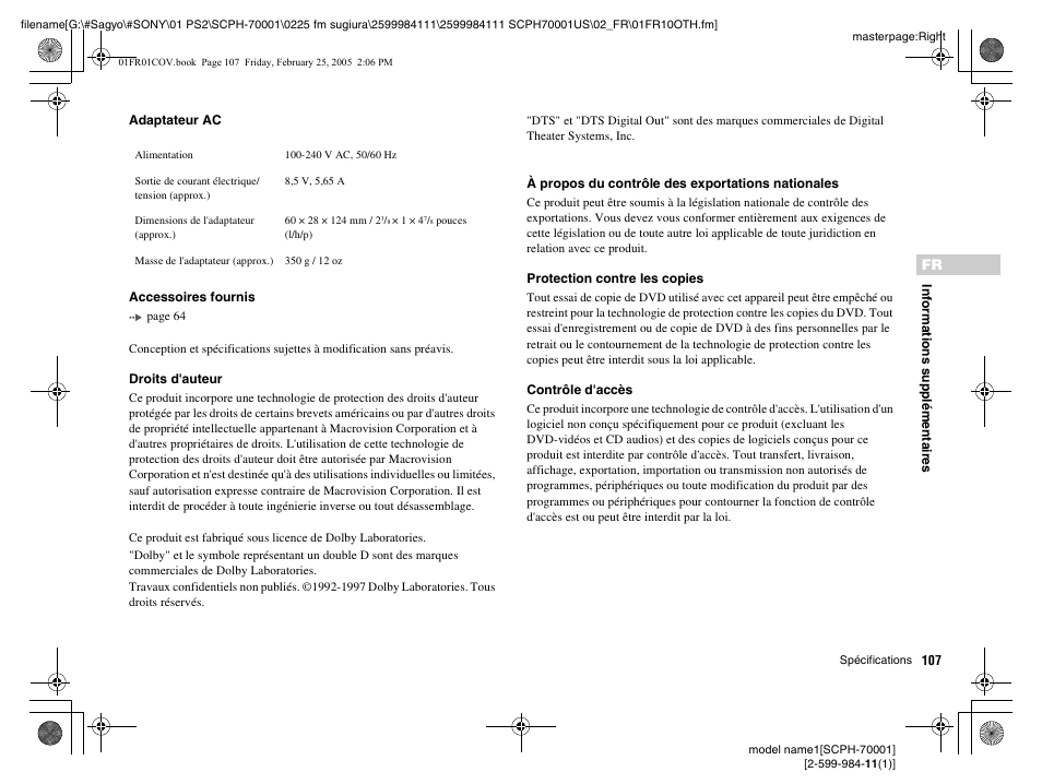 Sony NOT SCPH-70001 User Manual | Page 107 / 172