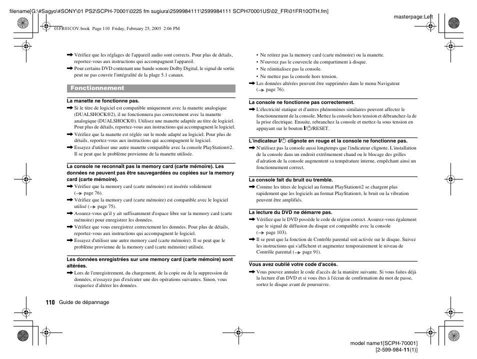 Sony NOT SCPH-70001 User Manual | Page 110 / 172