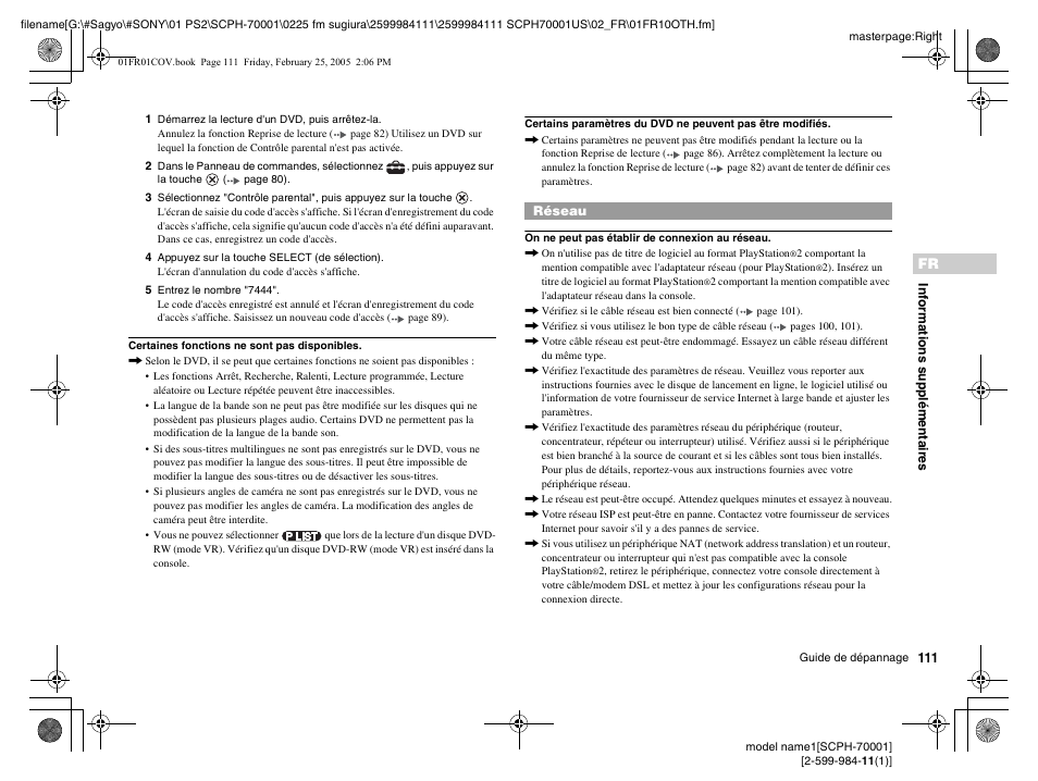 Sony NOT SCPH-70001 User Manual | Page 111 / 172